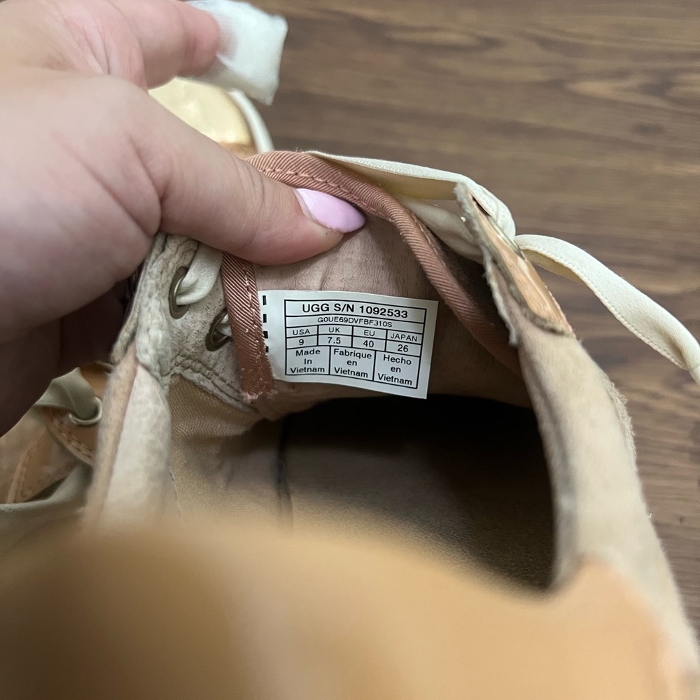 UGG Pink Evangeline Suntan Sneakers Size 9 US $150 - Picture 5 of 5